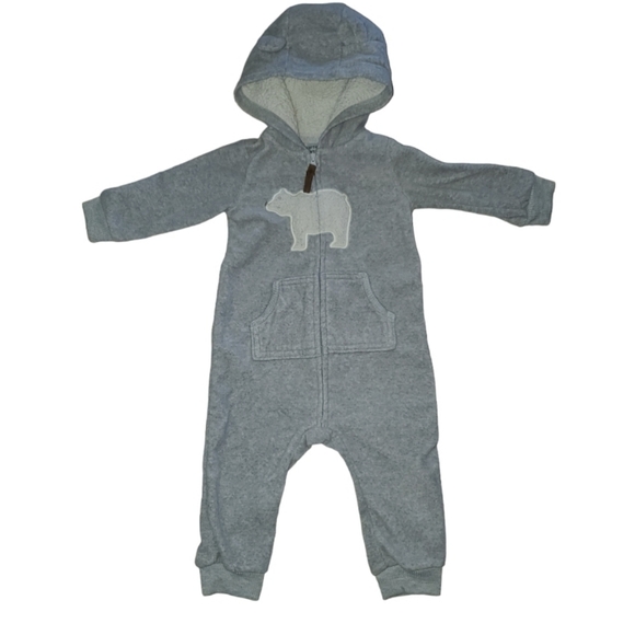 Carter's One Pieces Carters Baby Sherpa Bear Fleece Hooded One